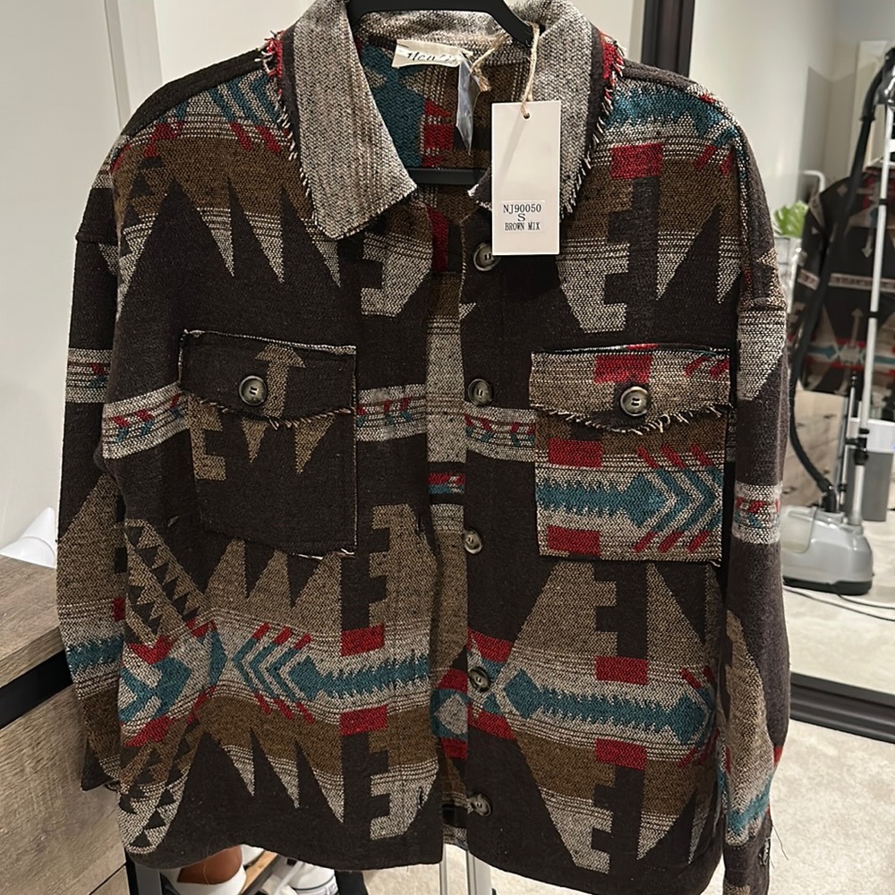 NWT Boho/ southwestern Shacket - Small